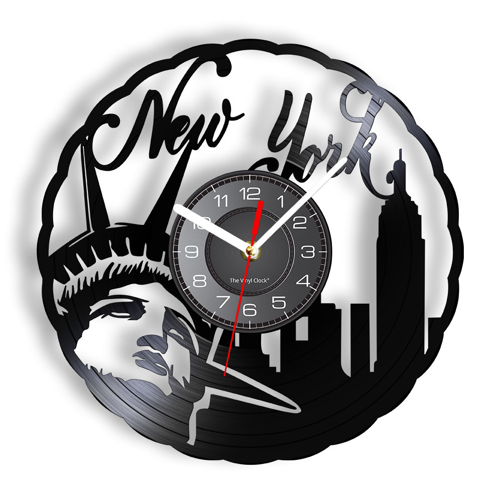 Interior Design New York - Jam Dinding Vinyl Vintage New York