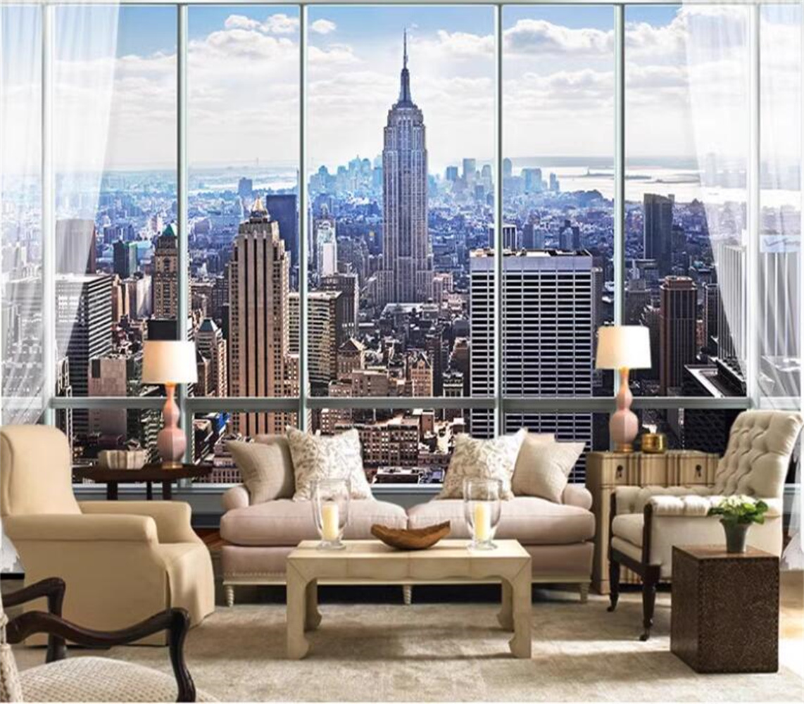 New York Sunrise 3D Jendela Pe - Interior Design New York ulasan dan harga