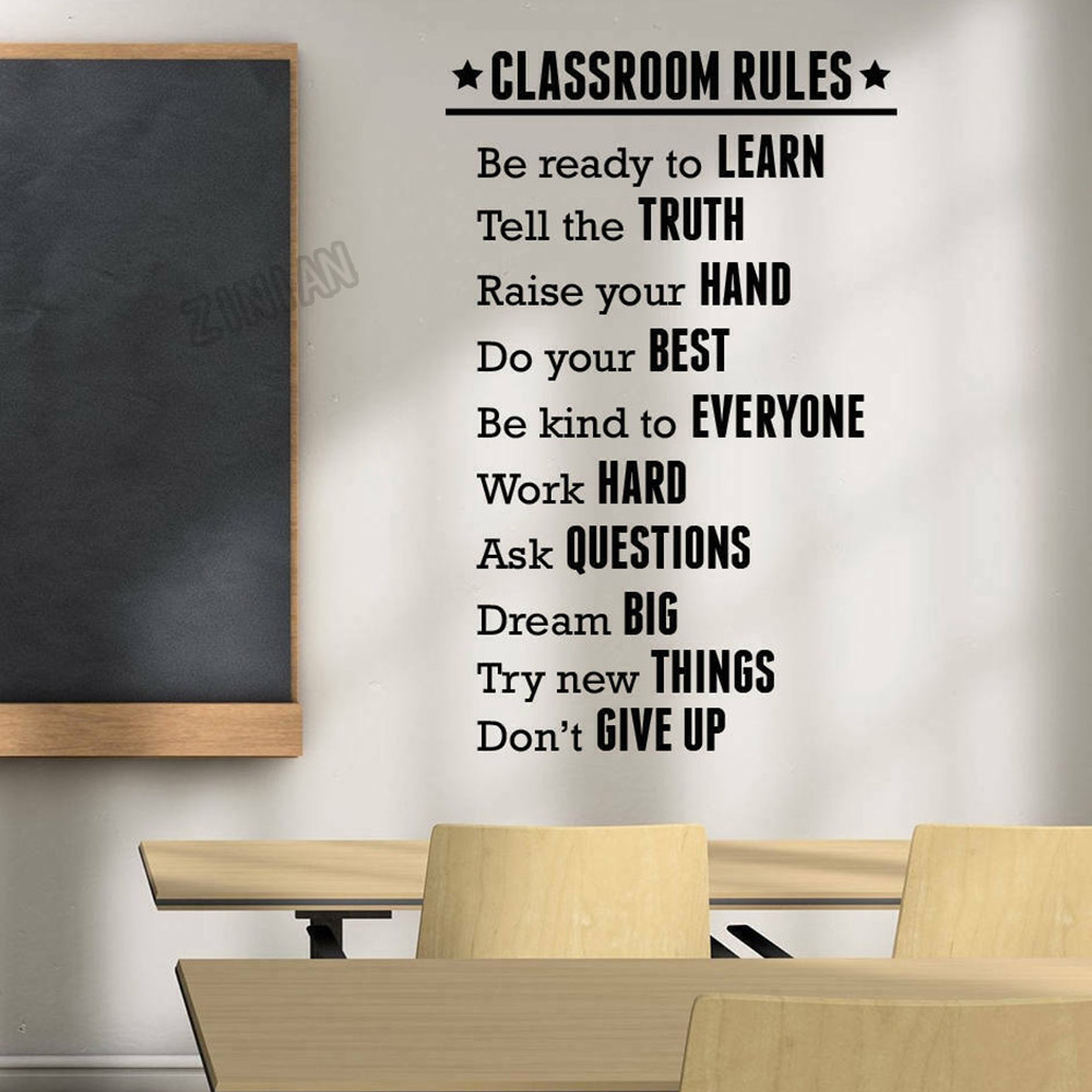 Aturan Kelas Stiker Dinding un - Interior Design School ulasan dan harga