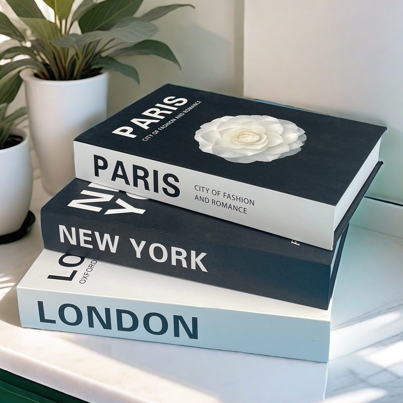 Kotak penyimpanan buku palsu m - Interior Design New York ulasan dan harga